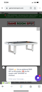 lot 121 image: NEW IN BOX GAME ROOM CONCEPTS UNLIMITED POOL TABLE  BOX OPEN TO INSPECT ITEM  (BUYER WILL HAVE TILL WED 717 TO REMOVE BY APPOINTMENT ONLY)