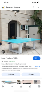 lot 122 image: NEW IN BOX GAME ROOM CONCEPTS UNLIMITED LUPO PING PONG TABLE  BOX OPEN TO INSPECT ITEM (BUYER WILL HAVE TILL WED 717 TO REMOVE BY APPOINTMENT ONLY)&nbsp