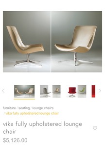 lot 132 image: BERNHARDT VIKA DESIGN FULLY UPHOLSTERED LOUNGE WIDE SWIVEL CHAIR&nbsp