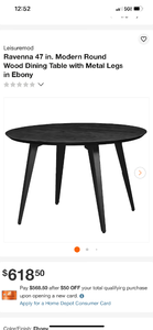 lot 138 image: LEISUREMOD EBONY DINING TABLE RTM47BL