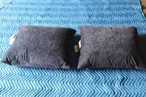 lot 204 image: TOTAL OF 2 BLUE THRESHOLD TOSS THROW PILLOWS  SEE PICS