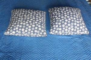 lot 214 image: &nbsp TOTAL OF 2 BLUEGREY TOSS THROW PILLOWS SEE PICS&nbsp