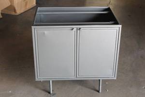 lot 245 image: 2-DOOR METAL OF THE FLOOR CABINET , 25L X 17W X 2FT. H&nbsp