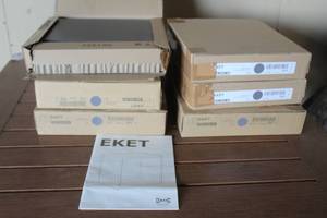 lot 250 image: TOTAL OF 6 IKEA EKET&nbsp GREY&nbsp WOOD CUBES 803.321.14  35 X 35 X 35  CM&nbsp