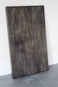 lot 200 image: DARK BROWN SOLID WOOD RECTANGLE TABLE TOP  ONLY , 4FT L X 30W&nbsp