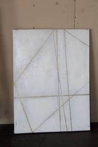 lot 8 image: WHITE ABSTRACT CANVAS WALL ART 40X30