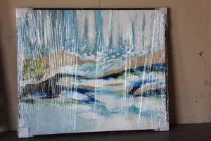 lot 11 image: MULTI COLOR CANVAS FRAMED WALL ART 60X50