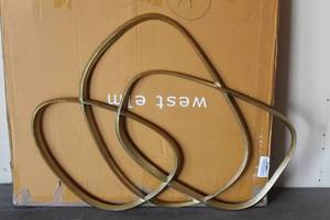 lot 19 image: WEST ELM BRASS WALL DECOR 3FT X 47