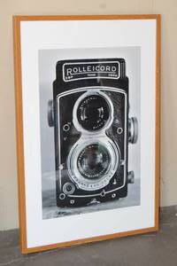 lot 41 image: ROLLEICORD&nbsp CAMERA FRAMED PICTURE 37 X 25