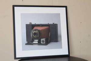 lot 96 image: KODAK BELLOWS BROWNIE MODEL A NO 3 FRAMED PRINT