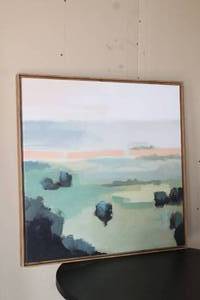 lot 106 image: PROJECT 62 PASTEL LANDSCAPE ABSTRACT WALL ART&nbsp FRAMED&nbsp 33X33