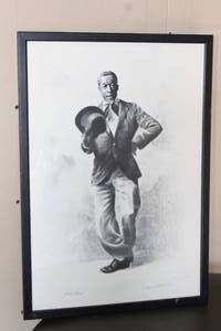 lot 92 image: JAMES RUSSELL 1985 PORKCHOP A NEW ORLEANS CHARACTER WHO DID SOFTSHOE IN THE QUARTER 25 X 17