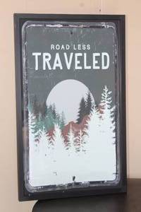 lot 94 image: ROAD LESS TRAVELED MC2421 FRAMED ART 17 X 29