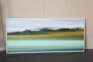 lot 51 image: FRAMED CANVAS WALL ART 58X28&nbsp