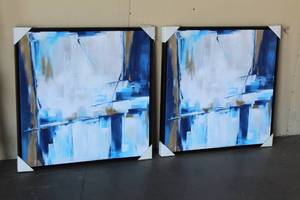 lot 69 image: ORIGINAL ART OIL PAINTING 100% HAND PAINTED CANVAS ABSTRACT 30X30