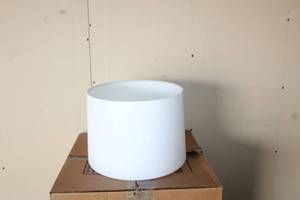 lot 119 image: WHITE LAMP SHADE 1FT DIAM 9 TALL
