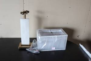lot 121 image: UTTERMOST LIGHTING&nbsp ATHANAS TABLE LAMP ALLABASTER&nbsp