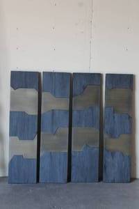 lot 26 image: 4PC ANTIQUADARK TOTEM IMYA-018 WALL PANEL DECOR