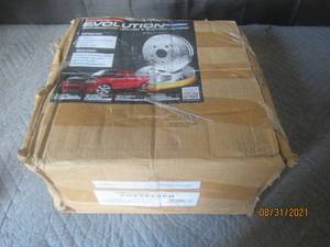 lot 23 image: PAIR POWERSTOP EVOLUTION PERFORMANCE DRILLED & SLOTTED ROTORS AR8382XPR