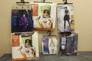 lot 178 image: TOTAL OF 6 ASSORTED HALLOWEEN COSTUMES ADULT KIDS SMALL CHILD SIZES (EACH LOT WILL VARY)