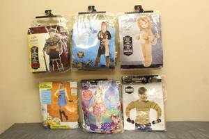 lot 181 image: TOTAL OF 6 ASSORTED HALLOWEEN COSTUMES ADULT KIDS SMALL CHILD SIZES (EACH LOT WILL VARY)