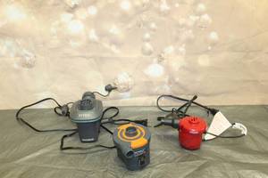 lot 76 image: 3 AIR MATTRESS AIR PUMPS SIDEWAINDER, INTEX AND COLEMAN