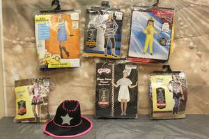 lot 19 image: 6. ASSORTED HALLOWEEN COSTUMES VARIOUS SIZES SEE PICS