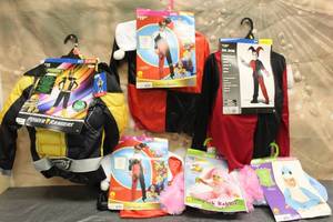 lot 100 image: 6. ASSORTED HALLOWEEN COSTUMES VARIOUS SIZES SEE PICS