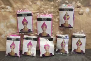 lot 191 image: 8&nbsp HALLOWEEN COSTUME POINTY HAIR WIGS&nbsp SEE PICS