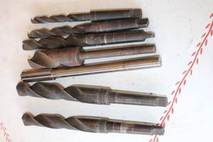 lot 78 image: 7 HSS TWIST MORSE TAKER DRILL BITS&nbsp
