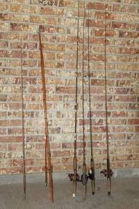 lot 109 image: LOT OF 5 FISHING ROD AND REELS&nbsp