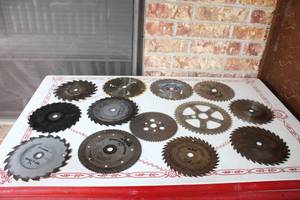 lot 150 image: LOT OF 13 VARIOUS SAW BLADES&nbsp