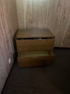 lot 155 image: WOODEN OFFICE LATERAL&nbsp FILE CABINET&nbsp
