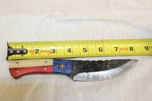 lot 20 image: MHS CUTLERY HANDMADE COSTUM CHEF, FOLDING, ULU KNIVES WITH WOOD, BONE AND OR RESIN HANDLES