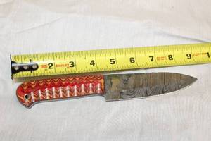 lot 26 image: MHS CUTLERY HANDMADE COSTUM CHEF, FOLDING, ULU KNIVES WITH WOOD, BONE AND OR RESIN HANDLES