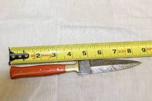 lot 29 image: MHS CUTLERY HANDMADE COSTUM CHEF, FOLDING, ULU KNIVES WITH WOOD, BONE AND OR RESIN HANDLES