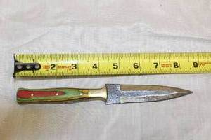 lot 30 image: MHS CUTLERY HANDMADE COSTUM CHEF, FOLDING, ULU KNIVES WITH WOOD, BONE AND OR RESIN HANDLES