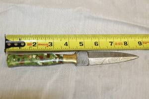 lot 31 image: MHS CUTLERY HANDMADE COSTUM CHEF, FOLDING, ULU KNIVES WITH WOOD, BONE AND OR RESIN HANDLES