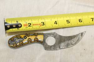 lot 75 image: MHS CUTLERY HANDMADE COSTUM CHEF, FOLDING, ULU KNIVES WITH WOOD, BONE AND OR RESIN HANDLES