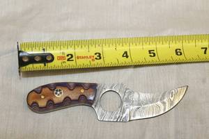 lot 76 image: MHS CUTLERY HANDMADE COSTUM CHEF, FOLDING, ULU KNIVES WITH WOOD, BONE AND OR RESIN HANDLES