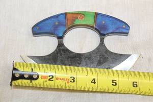 lot 42 image: MHS CUTLERY HANDMADE COSTUM CHEF, FOLDING, ULU KNIVES WITH WOOD, BONE AND OR RESIN HANDLES