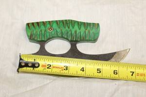lot 46 image: MHS CUTLERY HANDMADE COSTUM CHEF, FOLDING, ULU KNIVES WITH WOOD, BONE AND OR RESIN HANDLES
