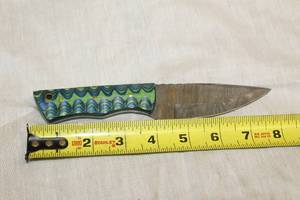 lot 56 image: MHS CUTLERY HANDMADE COSTUM CHEF, FOLDING, ULU KNIVES WITH WOOD, BONE AND OR RESIN HANDLES