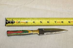 lot 82 image: MHS CUTLERY HANDMADE COSTUM CHEF, FOLDING, ULU KNIVES WITH WOOD, BONE AND OR RESIN HANDLES