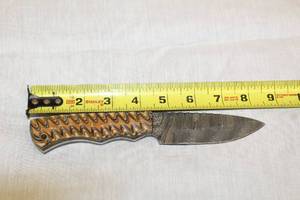 lot 89 image: MHS CUTLERY HANDMADE COSTUM CHEF, FOLDING, ULU KNIVES WITH WOOD, BONE AND OR RESIN HANDLES