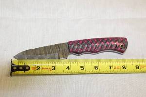 lot 95 image: MHS CUTLERY HANDMADE COSTUM CHEF, FOLDING, ULU KNIVES WITH WOOD, BONE AND OR RESIN HANDLES