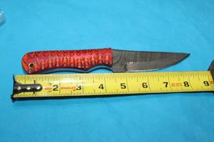 lot 109 image: MHS CUTLERY HANDMADE COSTUM CHEF, FOLDING, ULU KNIVES WITH WOOD, BONE AND OR RESIN HANDLES