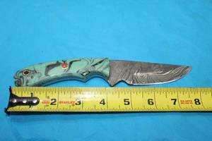 lot 110 image: MHS CUTLERY HANDMADE COSTUM CHEF, FOLDING, ULU KNIVES WITH WOOD, BONE AND OR RESIN HANDLES
