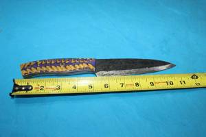 lot 113 image: MHS CUTLERY HANDMADE COSTUM CHEF, FOLDING, ULU KNIVES WITH WOOD, BONE AND OR RESIN HANDLES
