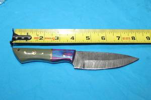 lot 114 image: MHS CUTLERY HANDMADE COSTUM CHEF, FOLDING, ULU KNIVES WITH WOOD, BONE AND OR RESIN HANDLES
